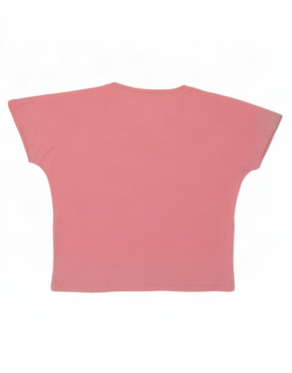 Camiseta feminina grande Jack Wills Reino Unido 10 algodão rosa pequeno
