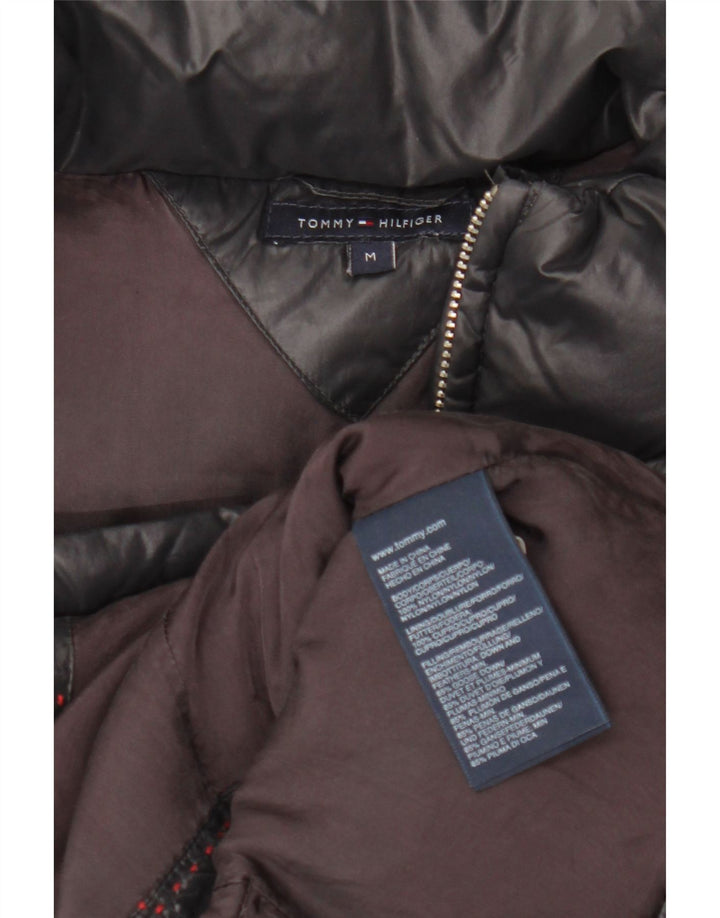 Colete acolchoado feminino TOMMY HILFIGER UK 14 médio preto Cupro