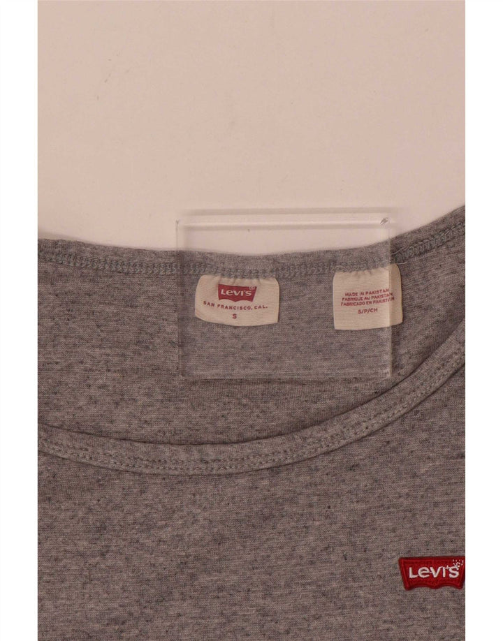 Camiseta feminina Levi's UK 8 pequena cinza manchada