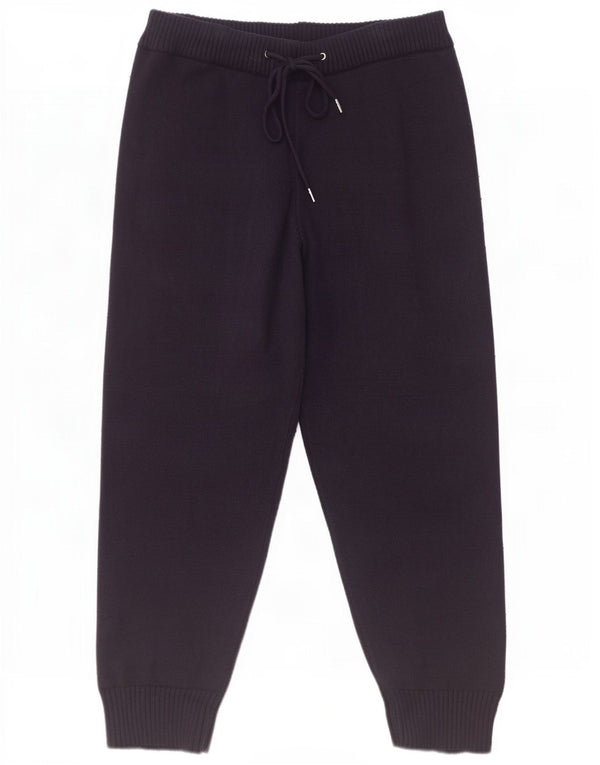 Zara Calça esportiva feminina de malha Joggers Reino Unido 14 grande azul marinho viscose