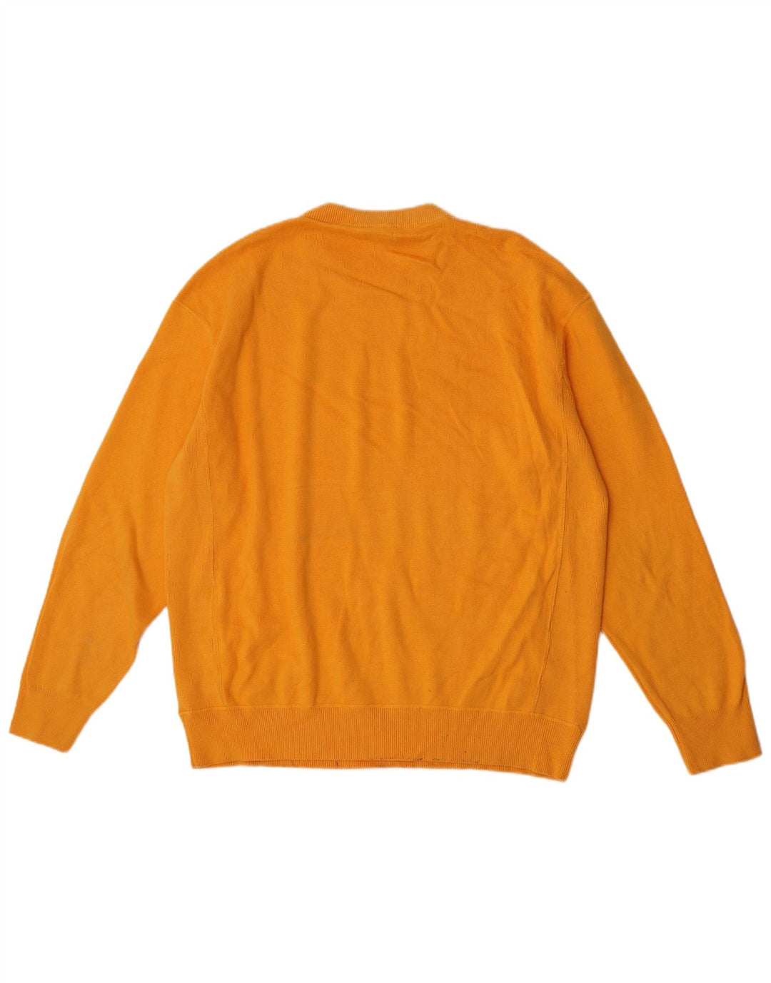 Suéter masculino Zara com gola redonda, grande algodão amarelo