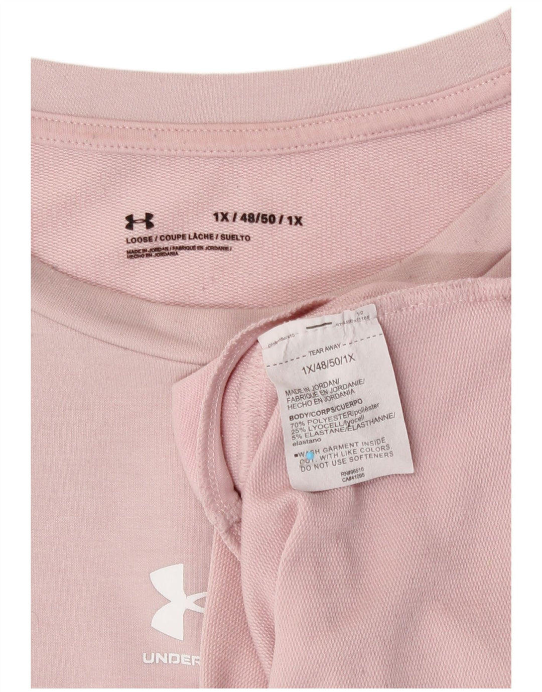 Under Armour feminino gráfico oversized moletom jumper UK 18 XL rosa