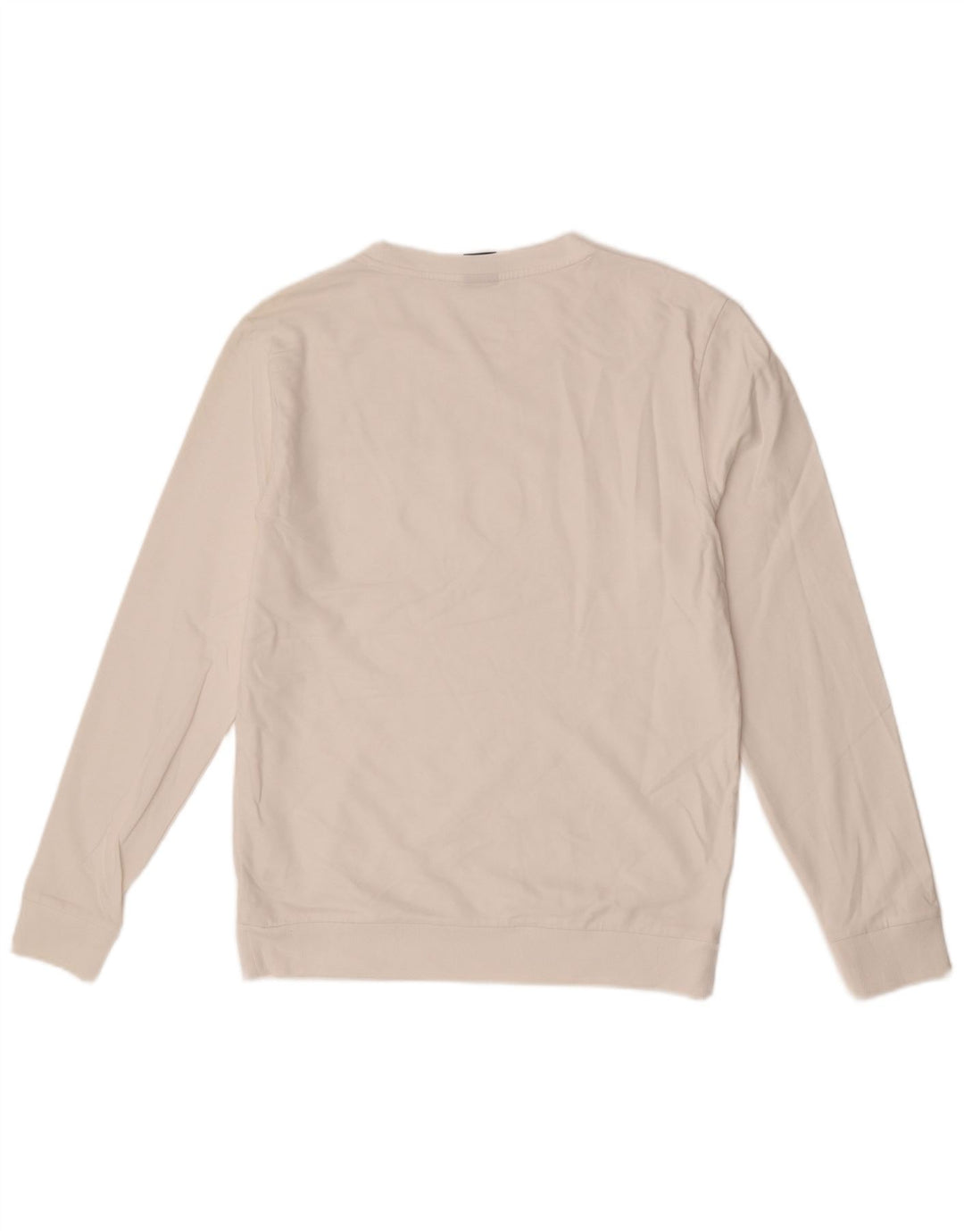 Hugo Boss moletom gráfico masculino jumper médio algodão branco