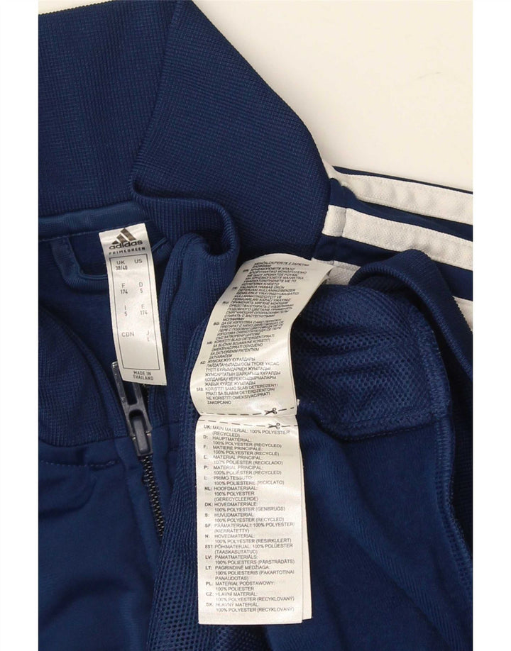 Adidas Mens Tracksuit Top Jacket UK 38/40 Médio Azul Marinho Poliéster