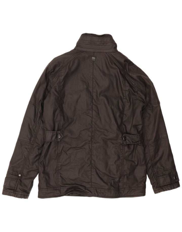 Jaqueta utilitária masculina PULL & BEAR UK 42 XL preta