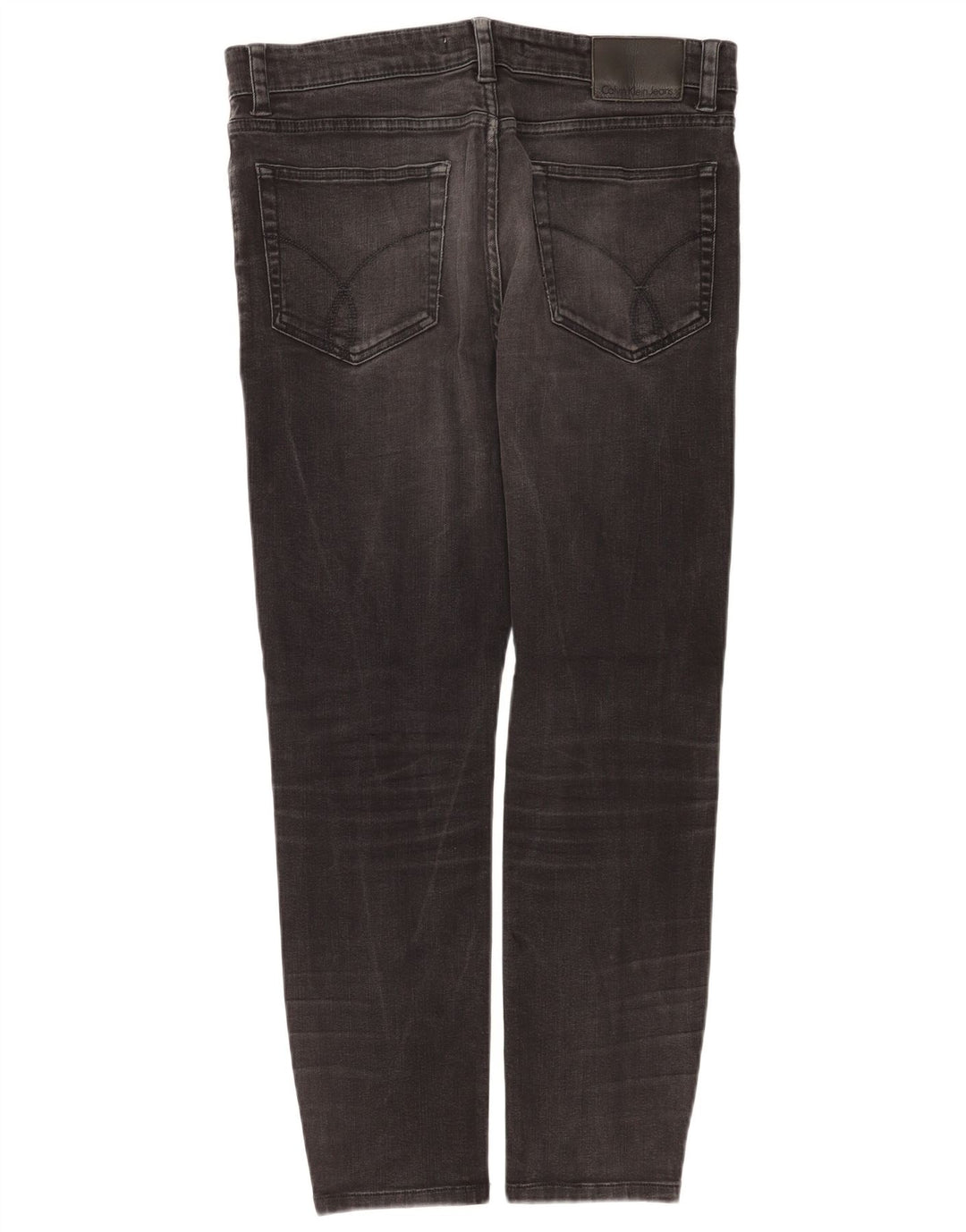 Calvin Klein Mens Jeans Slim W34 L28 Algodão Cinza