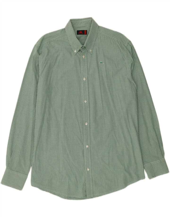 Camisa masculina KAPPA 2XL algodão guingão verde