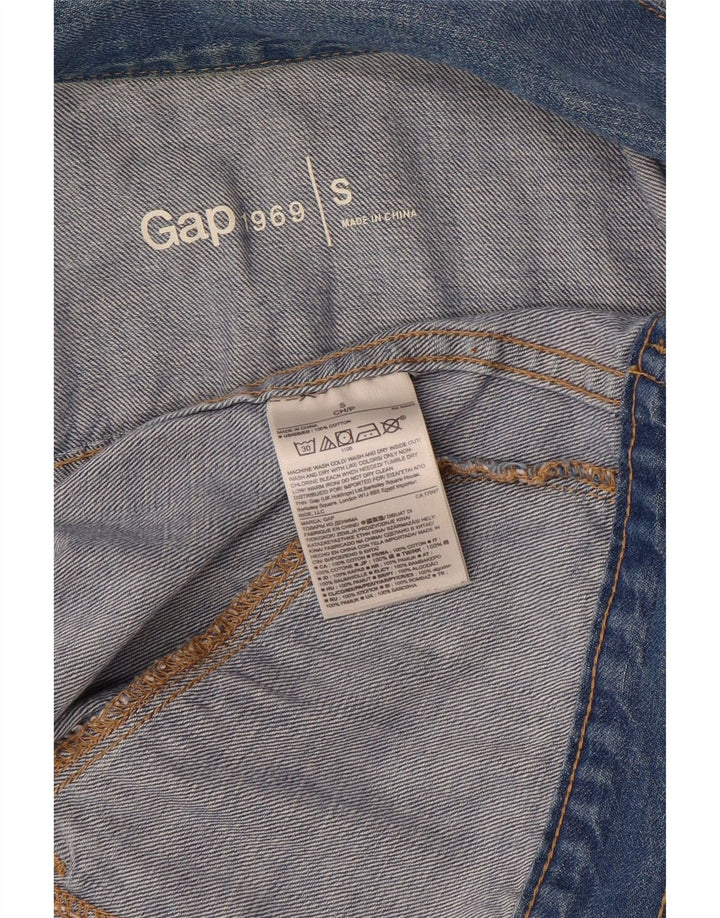 Jaqueta jeans feminina Gap UK 10 algodão azul pequeno
