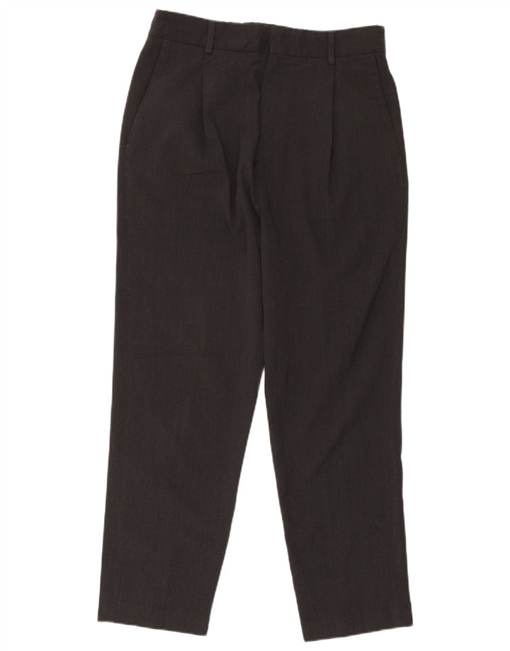 Calça masculina Zara Pegged Suit EU 42 Grande W32 L26 Preta