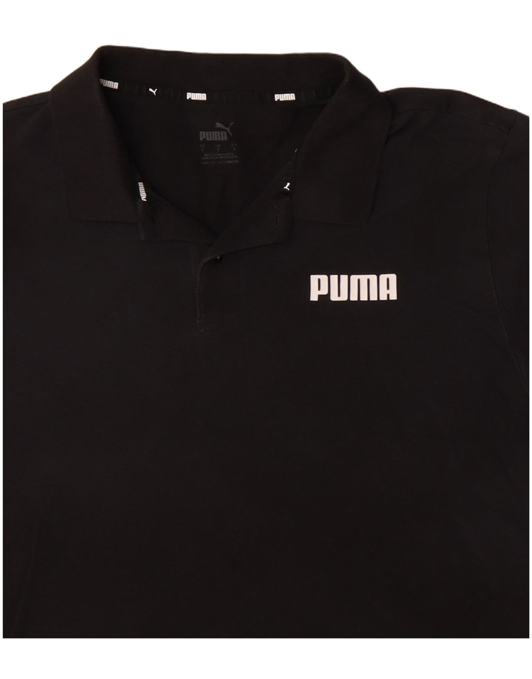 Camisa polo masculina PUMA grande algodão preto