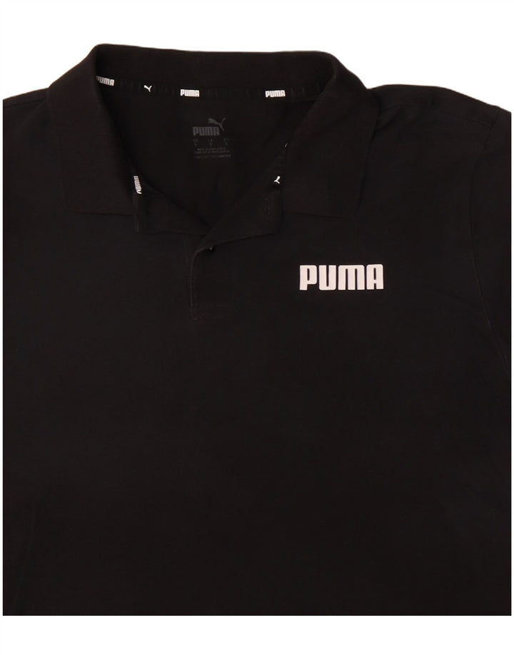 Camisa polo masculina PUMA grande algodão preto