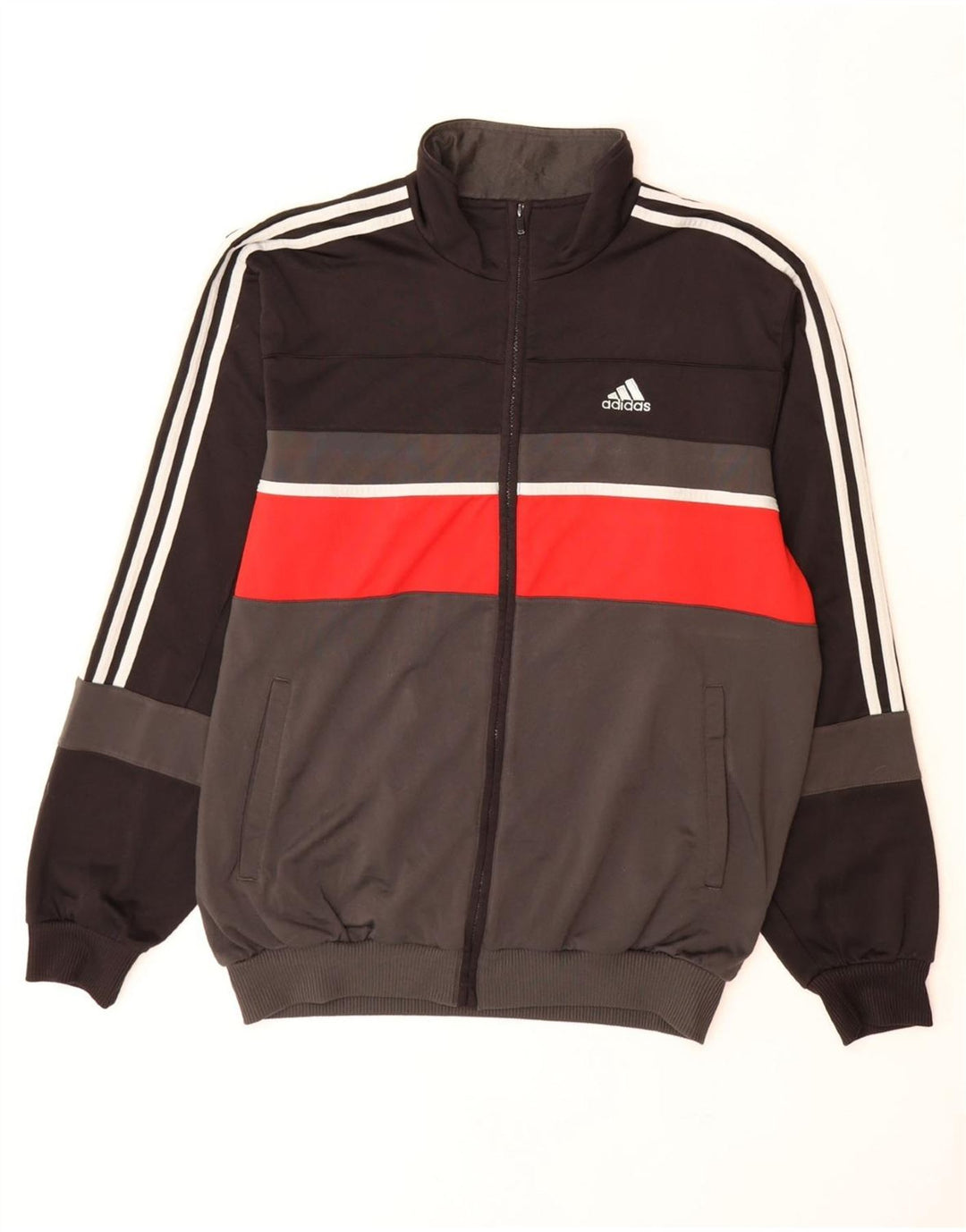 ADIDAS Mens Tracksuit Top Jacket UK 40/42 Médio Multicolorido Colourblock