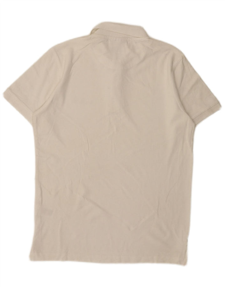 Camisa polo masculina Pierre Cardin Regular Fit pequena de algodão branco