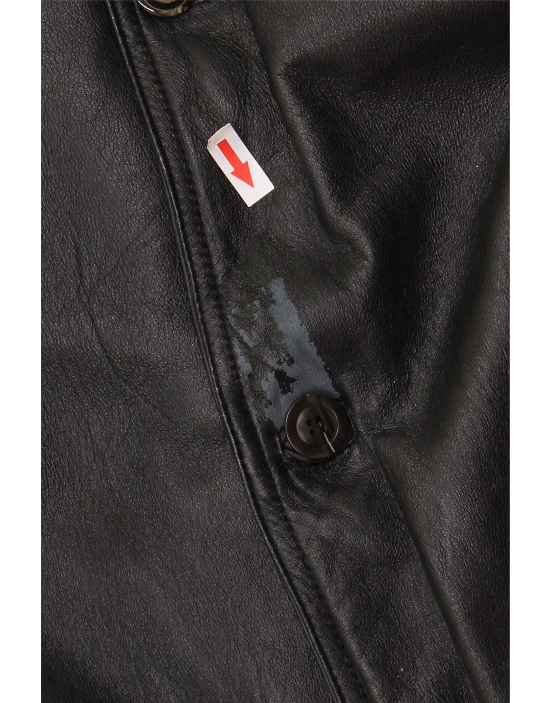 Jaqueta de couro masculina vintage UK 40 grande preta