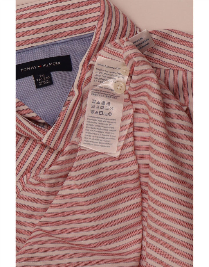 Camisa masculina Tommy Hilfiger 2XL algodão listrado vermelho