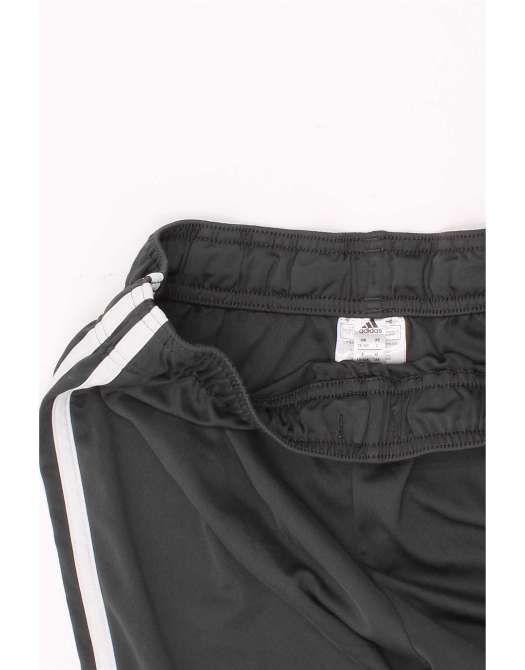Shorts esportivos masculinos Adidas 13-14 anos cinza colorblock poliéster