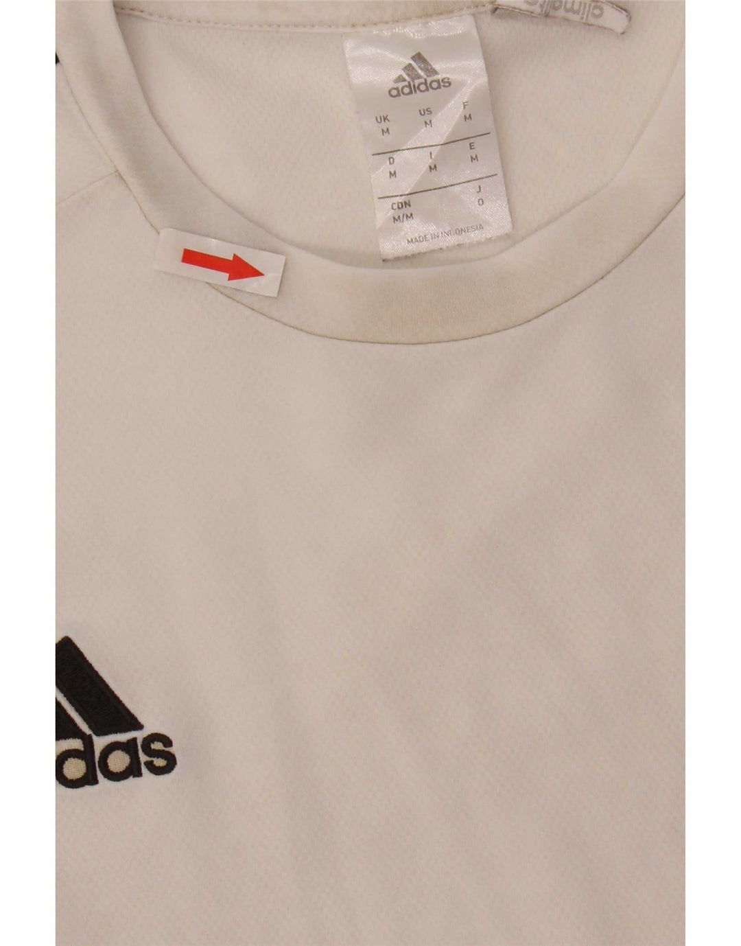 Adidas Mens Climalite Camiseta Top Médio Branco Colourblock Poliéster