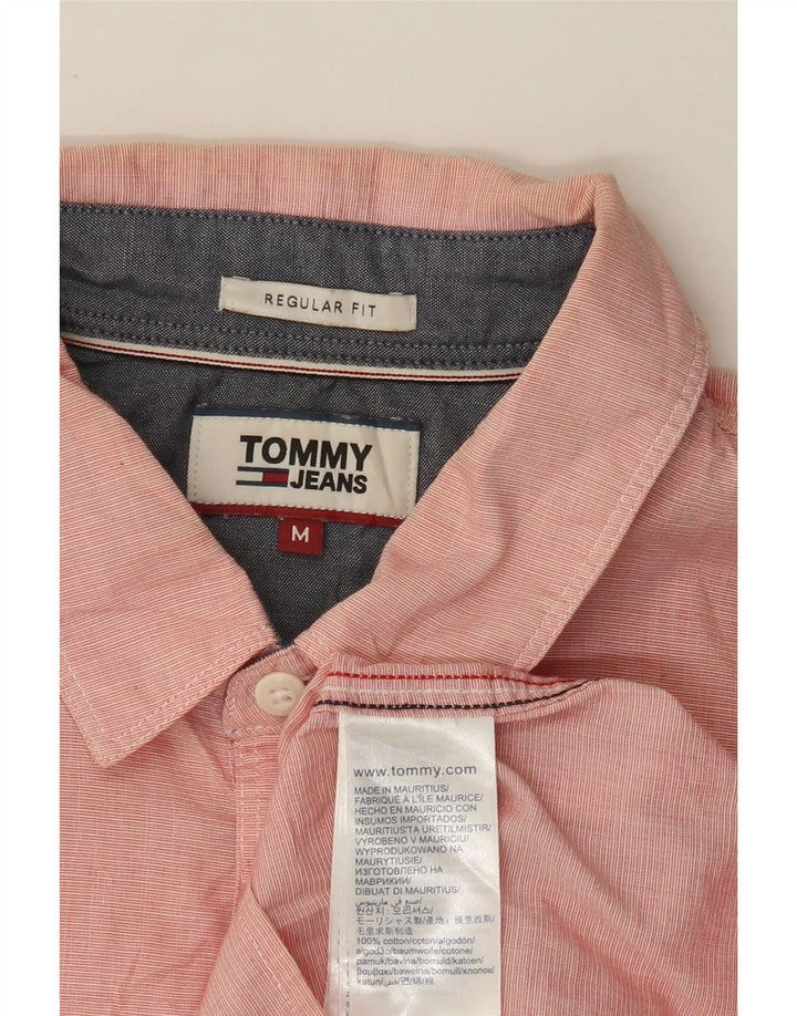 Camisa masculina TOMMY HILFIGER regular fit médio algodão rosa