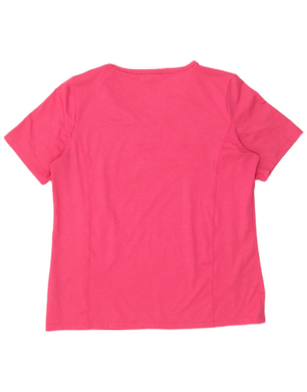 Camiseta feminina Champion UK 16 grande poliéster geométrico rosa