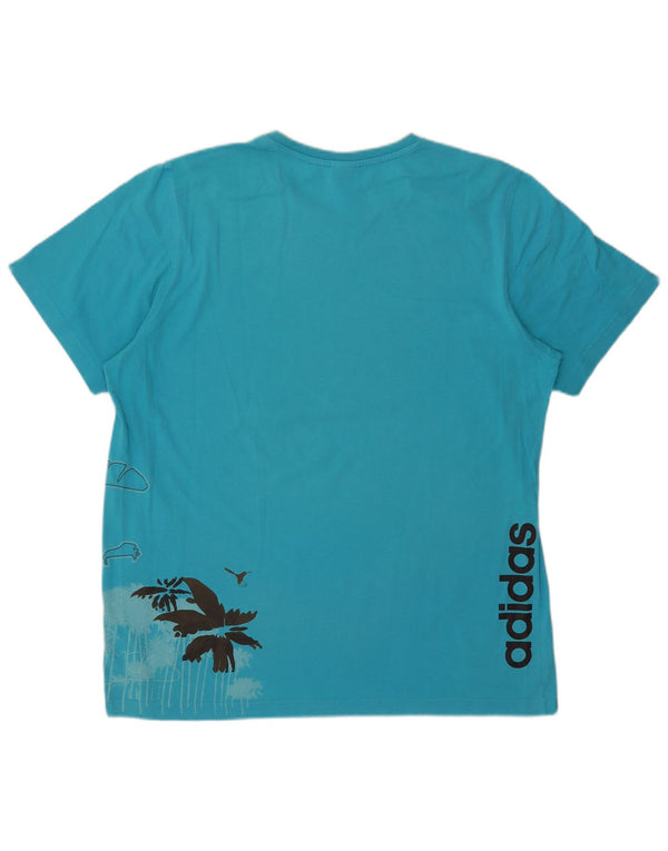 Camiseta Adidas Masculina Graphic Top XL Azul Algodão