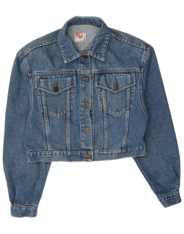 Jaqueta jeans feminina Stefanel UK 12 azul médio