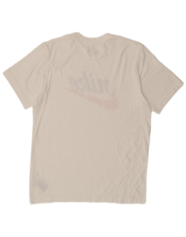 Camiseta Nike masculina gráfica Top médio algodão branco