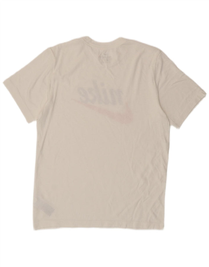 Camiseta Nike masculina gráfica Top médio algodão branco