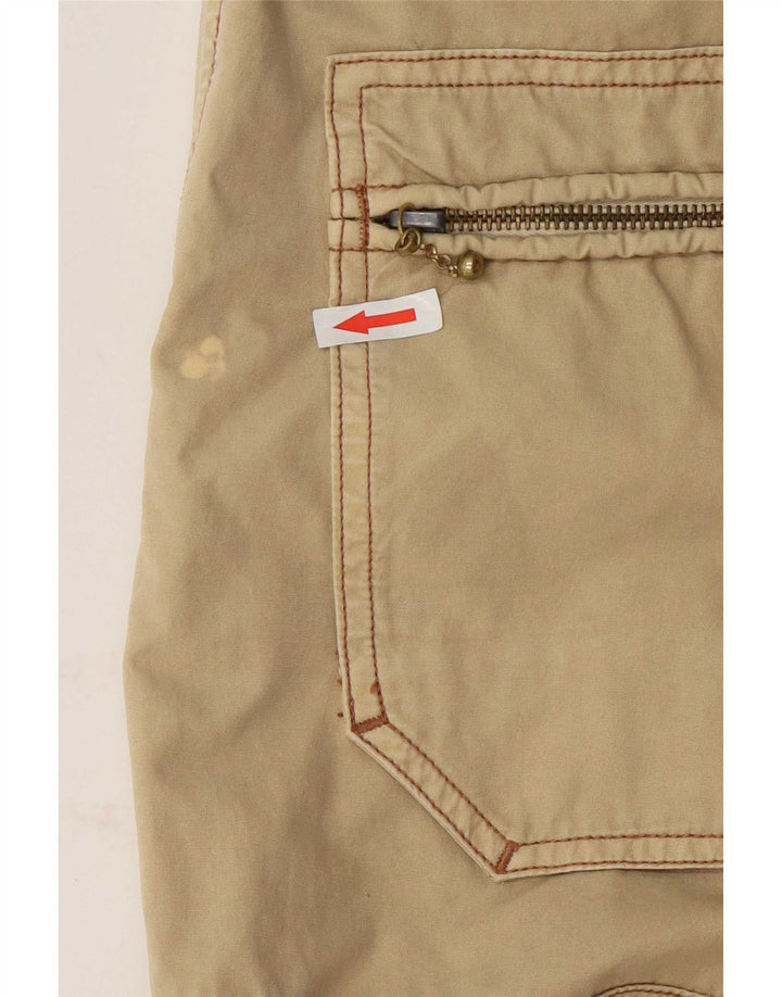 Calça cargo reta masculina Marlboro Classics W32 L34 algodão cáqui
