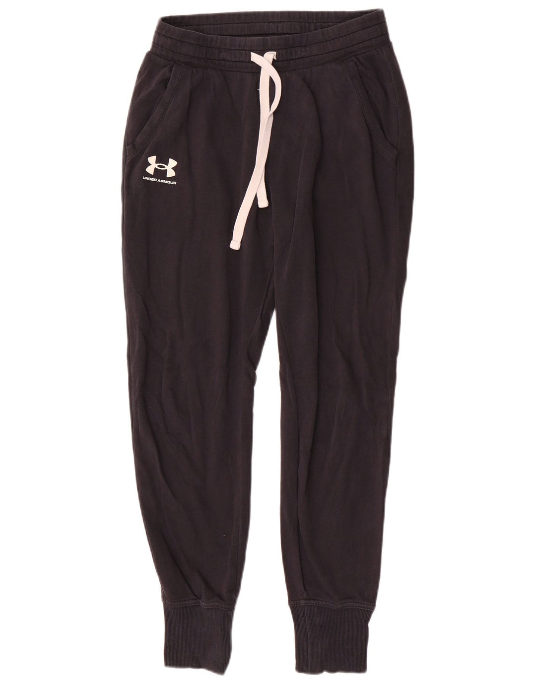 Calça de treino masculina Under Armour joggers pequeno algodão preto