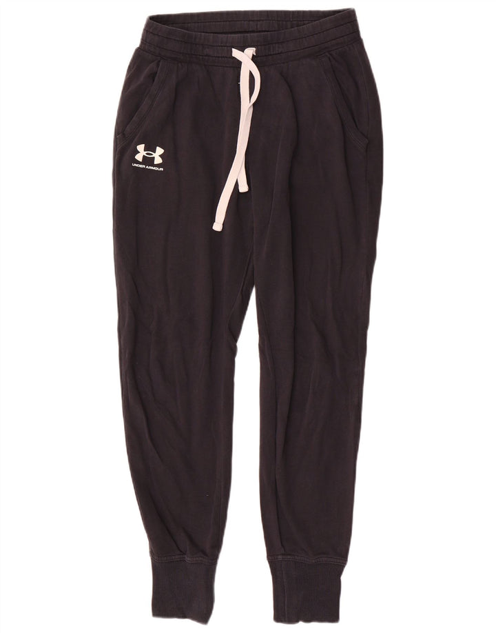 Calça de treino masculina Under Armour joggers pequeno algodão preto