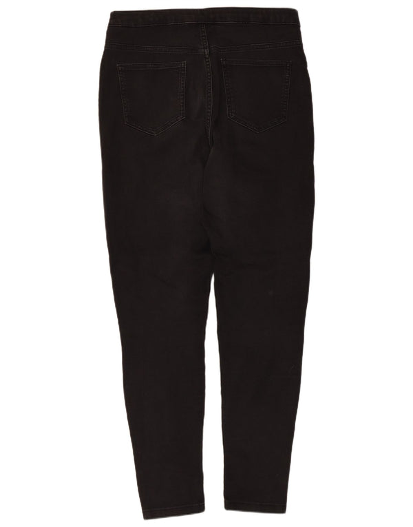Calça jeans feminina Marks & Spencer super skinny UK 16 grande W32 L28 algodão preto