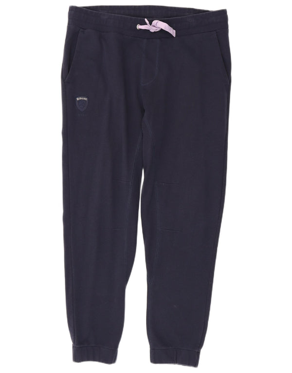 Calça de treino masculina Blauer Joggers grande algodão azul marinho