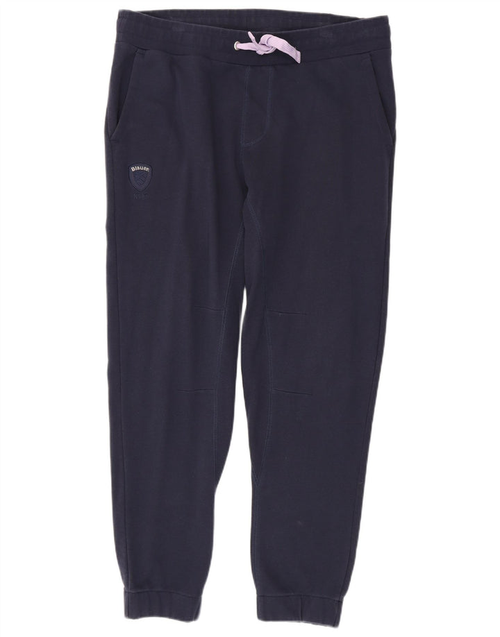 Calça de treino masculina Blauer Joggers grande algodão azul marinho