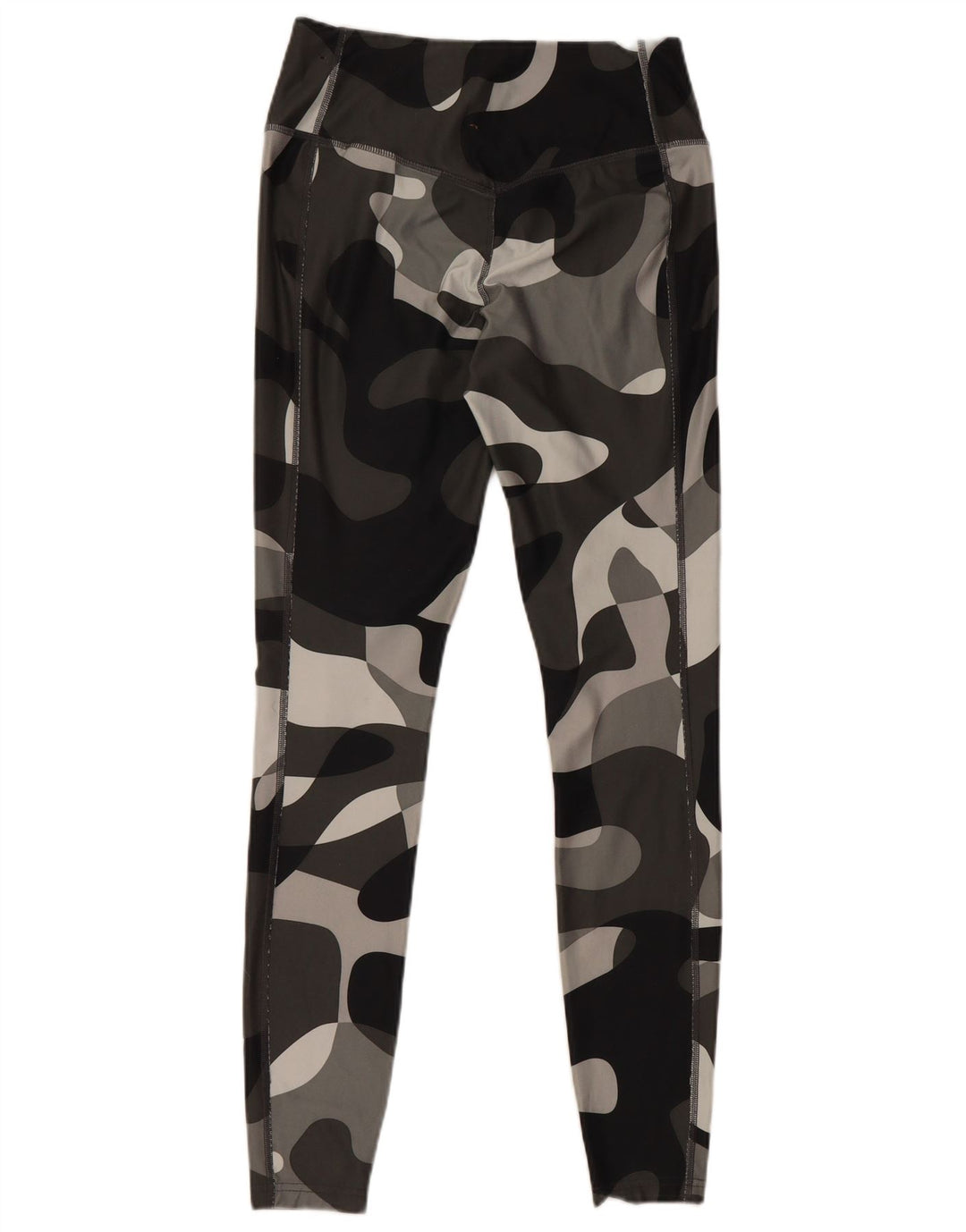 NIKE Womens Dri Fit Leggings UK 10 Small  Grey Camouflage Polyester