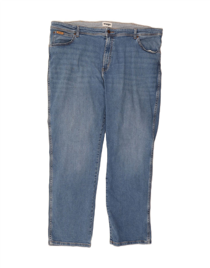 WRANGLER Feminino Texas Straight Jeans W44 L32 Azul Algodão