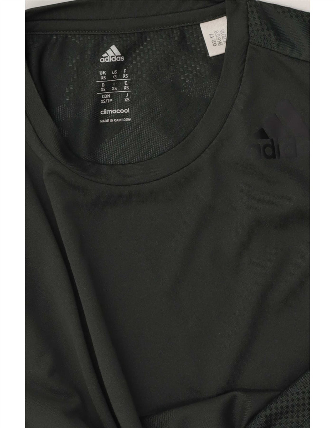 Adidas Mens Climacool Camiseta Top XS Verde Camuflagem Poliéster