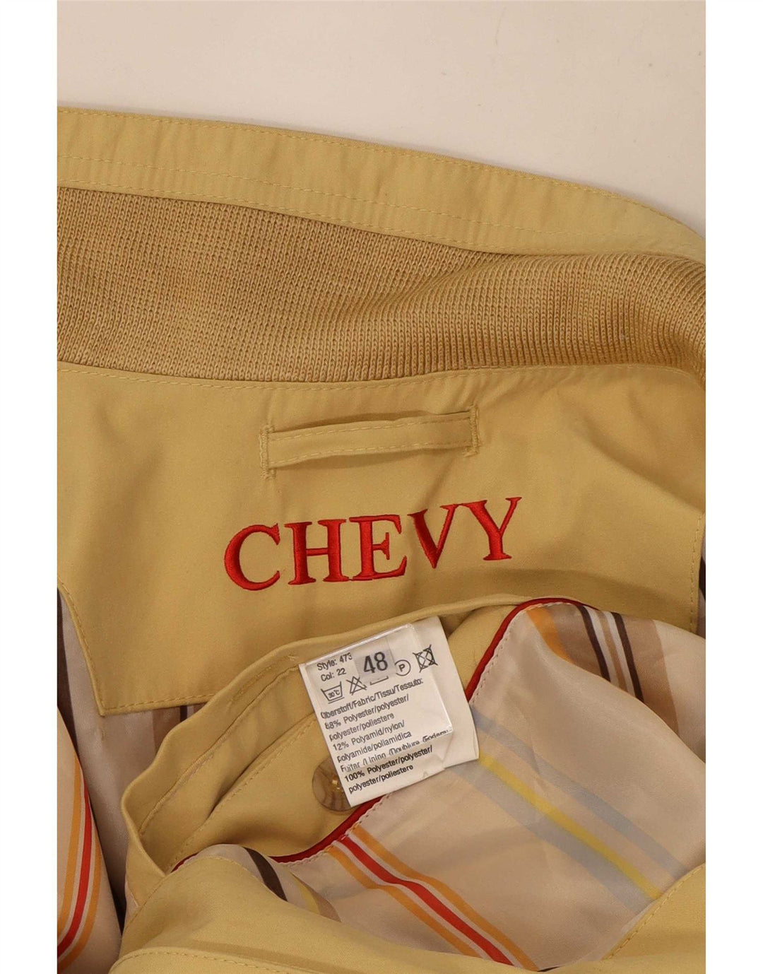 Jaqueta bomber masculina Chevy IT 48 poliéster amarelo médio