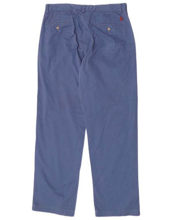 Polo Ralph Lauren Calça Chino Masculina Reta W32 L32 Algodão Azul