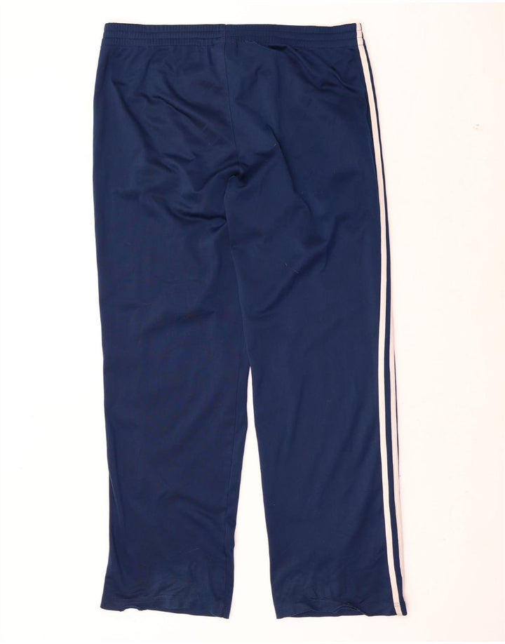 Calça de treino masculina Adidas grande poliéster azul marinho
