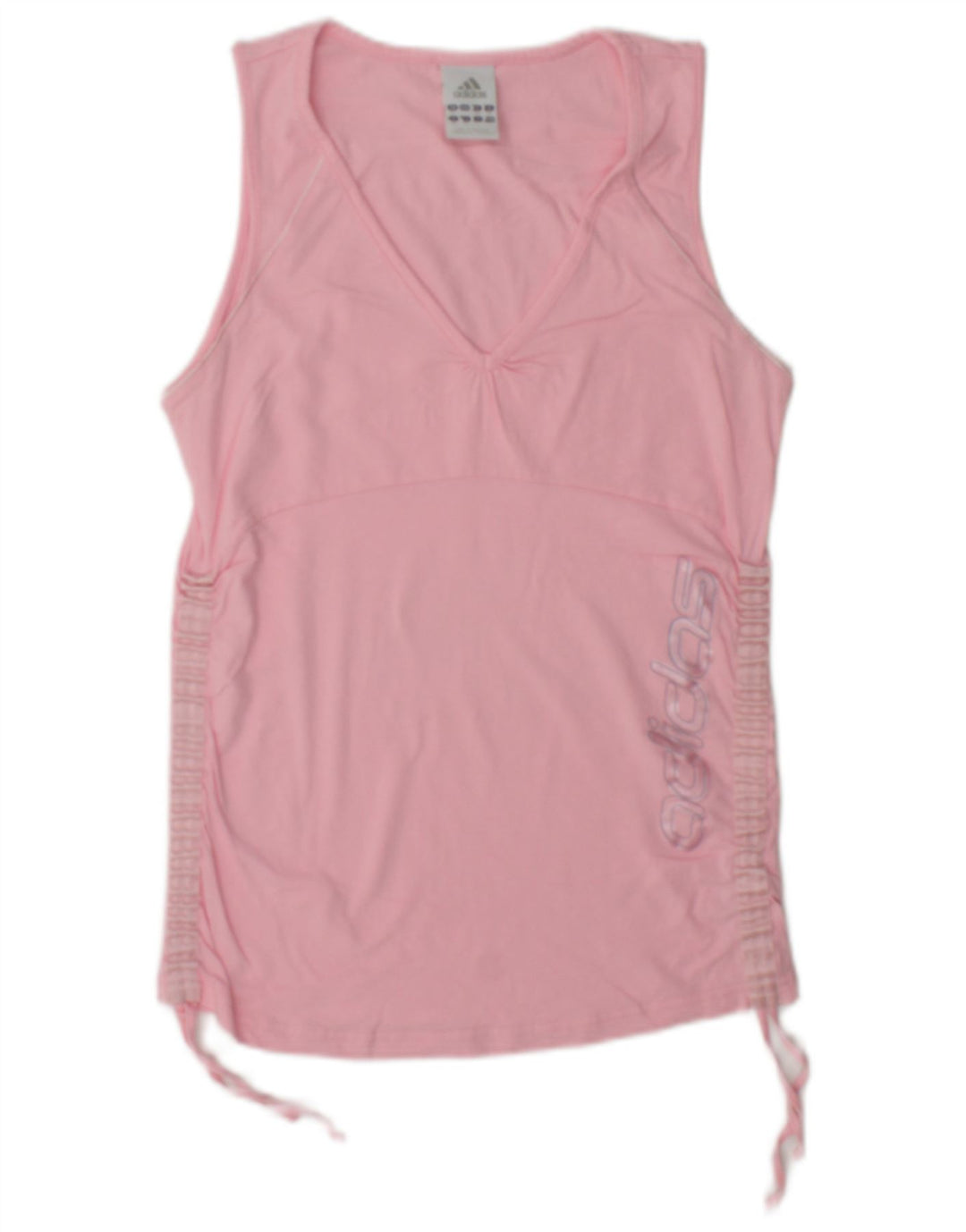 Adidas Womens Graphic Vest Top UK 12 Médio Algodão Rosa
