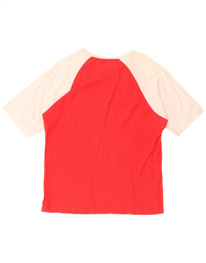 Camiseta feminina PUMA com estampa gráfica UK 18 XL vermelha colorblock