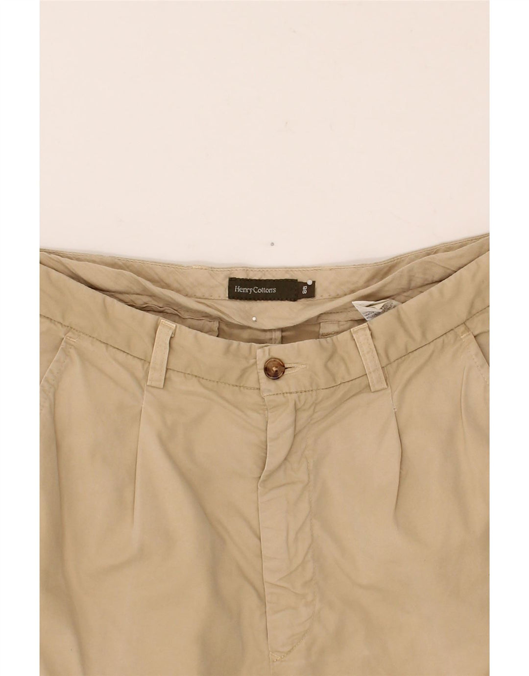 HENRY COTTONS Mens Pegged Chino Trousers W32 L31 Beige Cotton Vintage Henry Cottons and Second-Hand Henry Cottons from Messina Hembry 