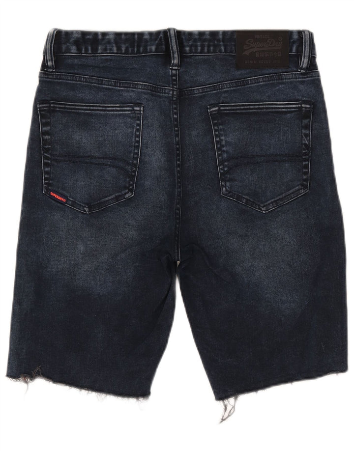 Shorts jeans masculino Superdry W32 médio algodão azul marinho