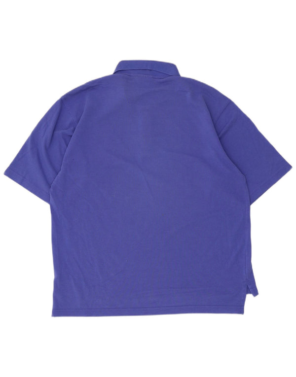 Adidas Mens Polo Shirt UK 40/42 Médio Roxo Algodão