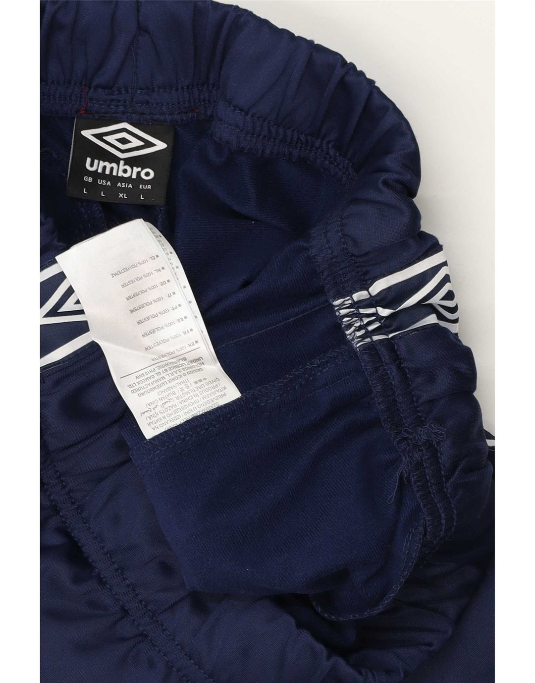 Calça de treino masculina Umbro Graphic grande poliéster geométrico azul marinho