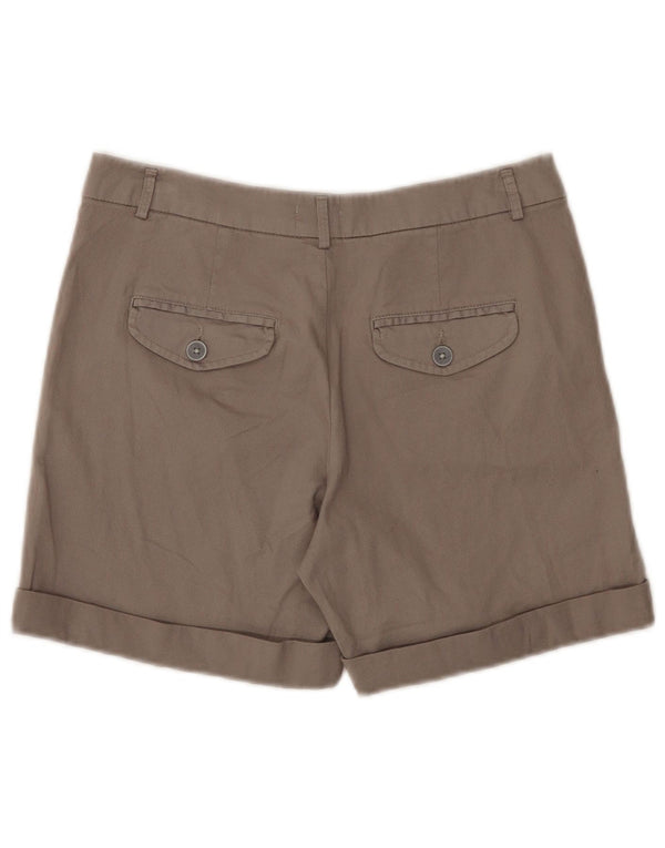 Shorts Chino Feminino Benetton UK 8 Pequeno W28 Algodão Cinza