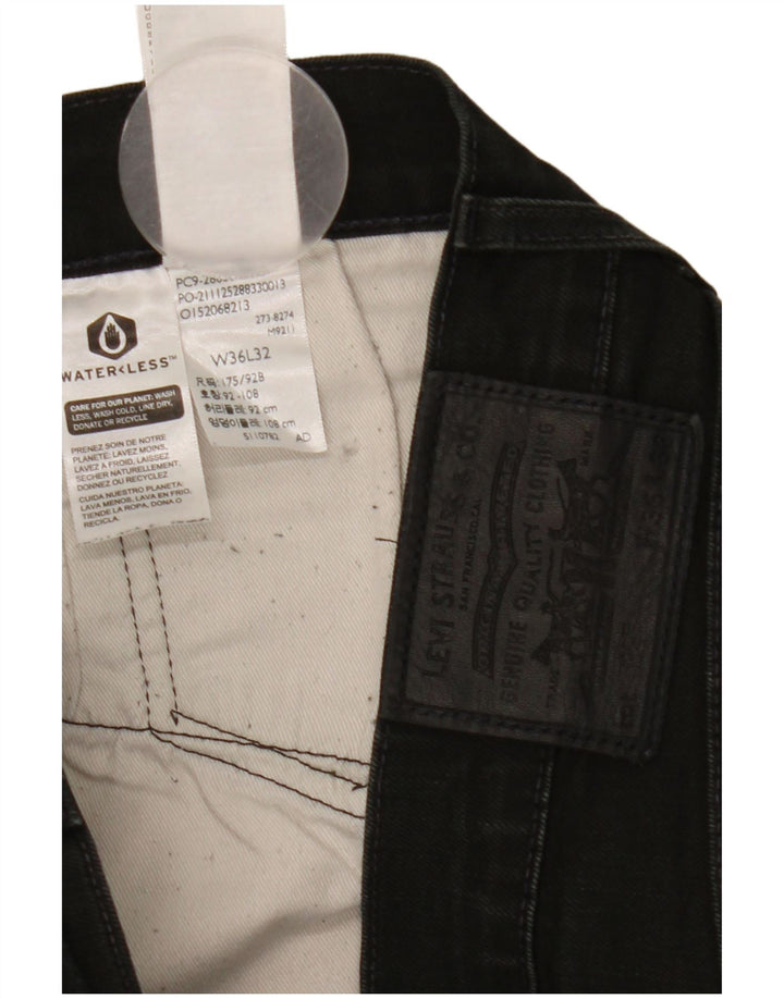 Jeans skinny masculino Levi's W36 L32 algodão preto