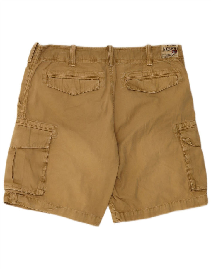 Shorts cargo masculino Napapijri W33 algodão bege médio
