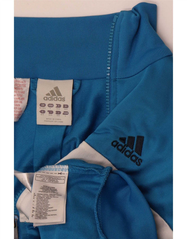 Jaqueta Adidas Meninos Treino Top 13-14 Anos Azul Colorblock Poliéster