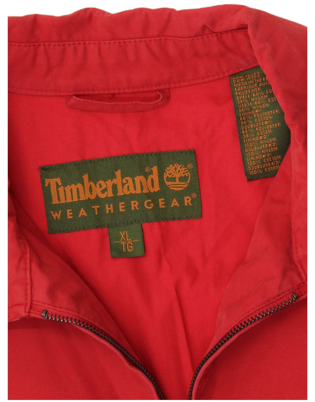 Jaqueta bomber masculina Timberland UK 42 XL algodão vermelho